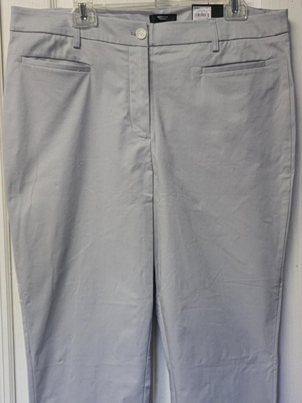 NWT Simply Vera Vera Wang Capri Pants Women's Size 16 Gray Mid Rise Straight Leg